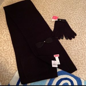 Brand New Kate Spade Scarf And Gloves Set
